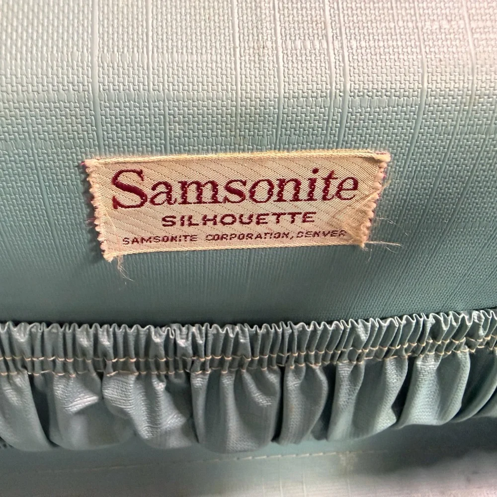 Vintage Silhouette Samsonite Teal Makeup Organizer